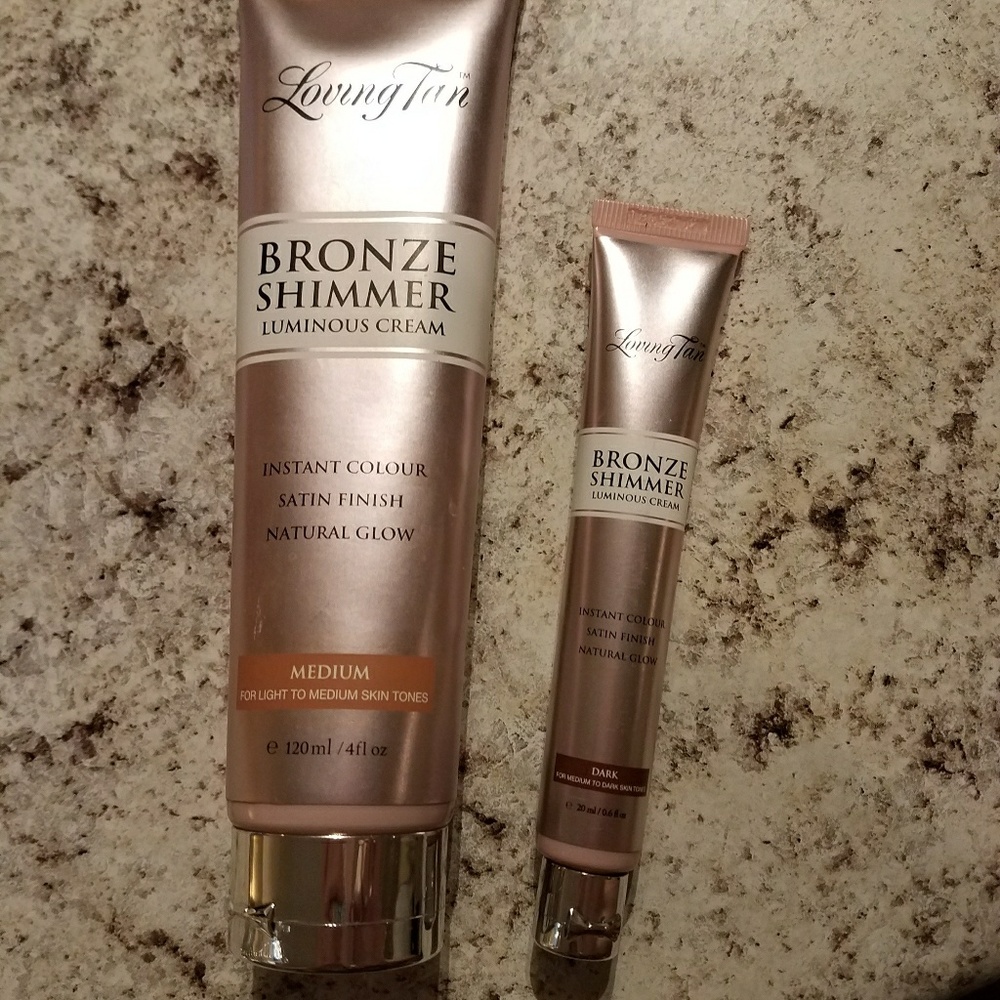 loving tan bronze shimmer med. & travel size